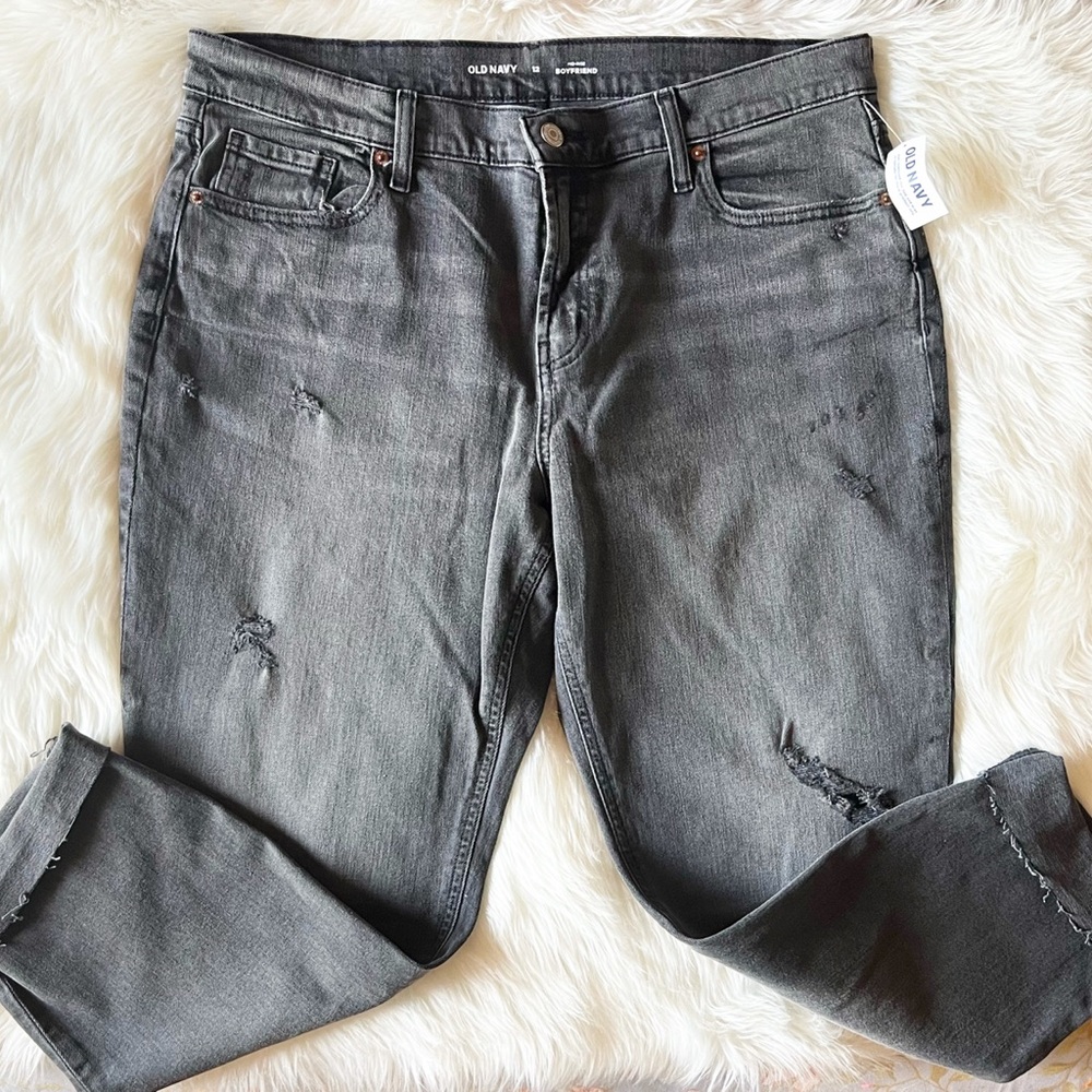 Old Navy Boyfriend Jeans Sz 12 Black